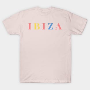 Ibiza Pastel Color Spanish Holiday T-Shirt